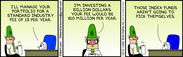 Dilbert Cartoon - Advisor Management Fees And Index Funds
